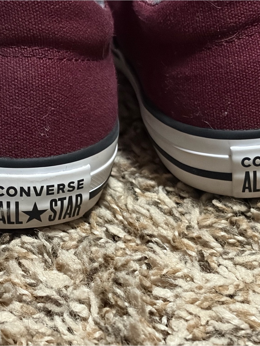 Converse All Star Low Top Sneakers in Maroon and White - Picture 2 of 4
